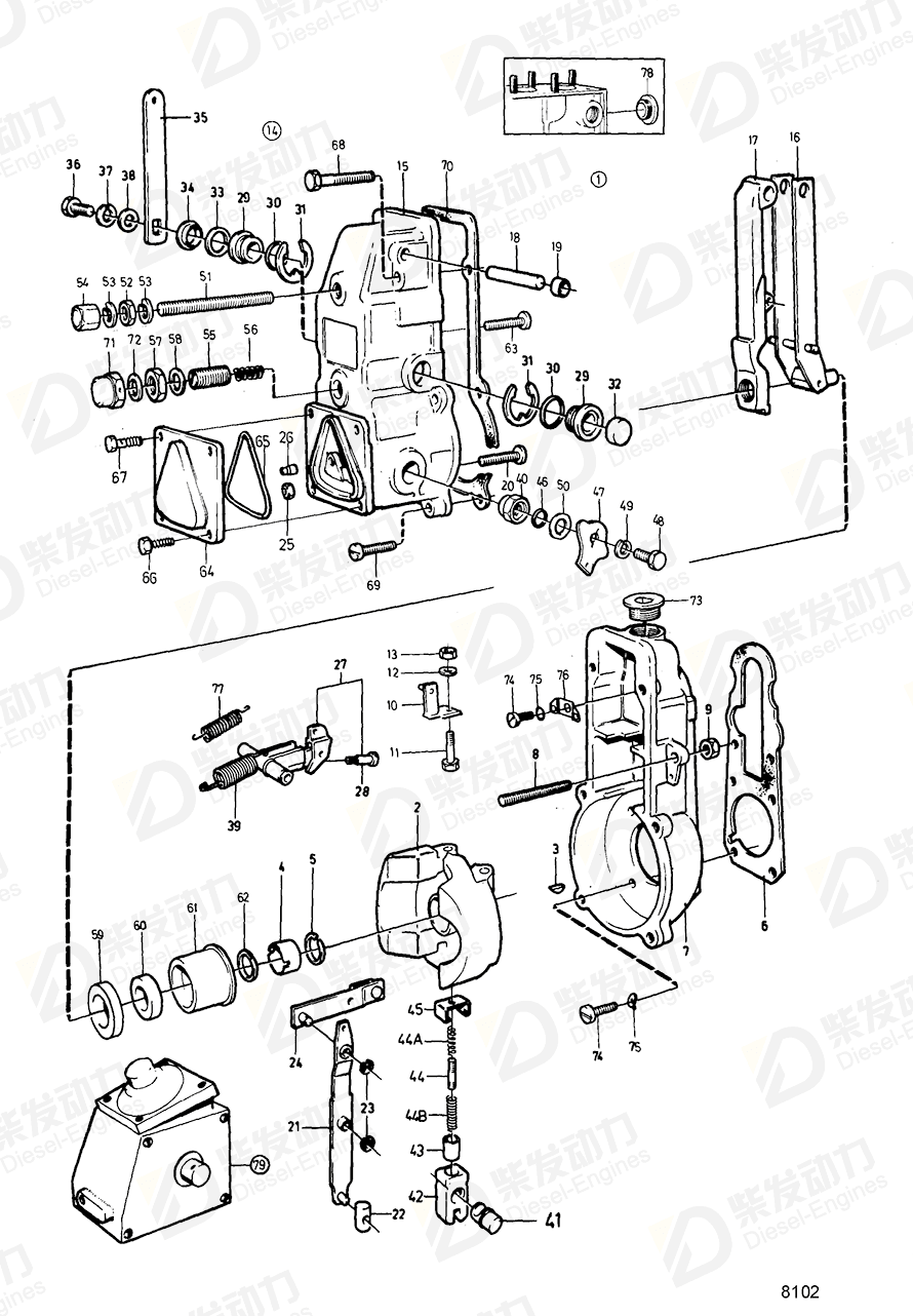 volvo penta Cross recessed screw 956100 Drawing volvo penta Cross recessed screw 956100 Drawing